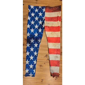 Women's Fierce Pulse Leggings, Red & Blue